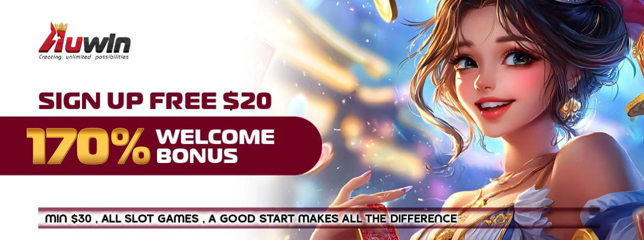 Welcome bonus 170 percent promotion banner at AuWin Australia